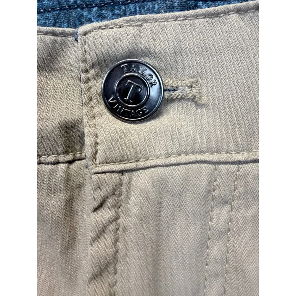 Tailor Vintage Pants Mens 36x30 Tan Slim Fit Comfort Stretch Waist Chino